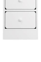 Garden Sanctuary Modern 3-Drawer Bedside Table in White - thumbnail 6