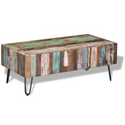Berkfield Home Coffee Table Solid Reclaimed Wood 100x50x38 cm - Size: 100 x 50 x 38 cm - thumbnail 4