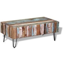 Berkfield Home Coffee Table Solid Reclaimed Wood 100x50x38 cm - Size: 100 x 50 x 38 cm - thumbnail 2