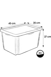 Keeeper Peppa Pig Turn Around Stackable Box with Lid 30 Litre Natural Transparent in Clear - thumbnail 6