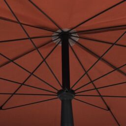 Berkfield Home Garden Parasol with Pole 200x130 cm Terracotta in Orange - thumbnail 5
