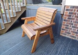 Charles Taylor Trading Solid Wood Grand Chair in Brown - thumbnail 2