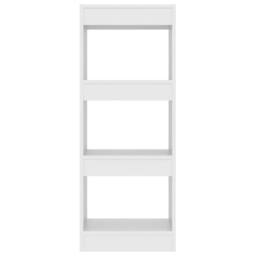 Berkfield Home Book Cabinet/Room Divider White 40x30x103 cm Engineered Wood - Size: 40 x 30 x 103 cm - thumbnail 5