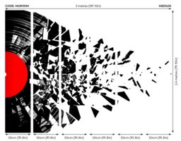 Origin Murals Smashed Vinyl Wall Mural - Size: W300 cm x H240 cm - thumbnail 3