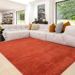 Kukoon Terracotta Washable Machine Shag Premium Rug - Size: 200 cm x 290 cm - thumbnail 1
