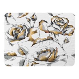 Benjamin Tate Design Golden Roses Blanket in Natural - Size: 120 cm x 150 cm - thumbnail 1