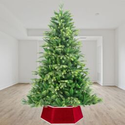 Shatchi 26.8Inch Christmas Tree Skirt Foldable Sequin Xmas Tree Stand Base Cover Collar Trunk Basket Ring for Tree Decorations in Red - Size: 1 Pack - thumbnail 3