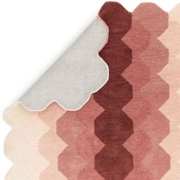 The Rug Shop UK Pink Handmade Wool Modern Abstract Easy To Clean Area Rug - Size: 160 cm x 230 cm - thumbnail 6