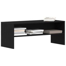 Berkfield Home TV Cabinet Black Oak 100x40x40 cm Engineered Wood - Size: 100 x 40 x 40 cm - thumbnail 4