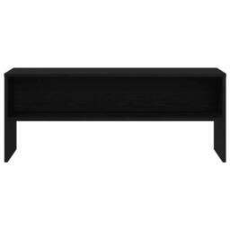 Berkfield Home TV Cabinet Black Oak 100x40x40 cm Engineered Wood - Size: 100 x 40 x 40 cm - thumbnail 5