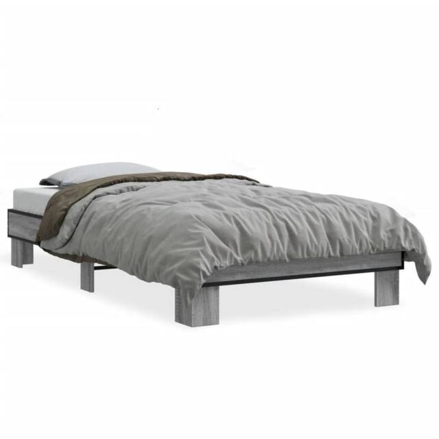 Berkfield Home Bed Frame without Mattress Grey Sonoma 100x200 cm - image 1