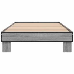 Berkfield Home Bed Frame without Mattress Grey Sonoma 100x200 cm - thumbnail 4