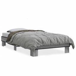 Berkfield Home Bed Frame without Mattress Grey Sonoma 100x200 cm - thumbnail 1
