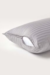 Homescapes Continental Egyptian Cotton Pillowcase 330 TC, 40 x 80 cm in Grey - thumbnail 3