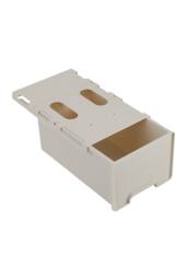 Living and Home Under Desk Hidden Drawer Storage Organiser Pull-out Storage Box in Off-White - thumbnail 2