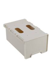 Living and Home Under Desk Hidden Drawer Storage Organiser Pull-out Storage Box in Off-White - thumbnail 1