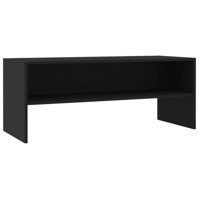 Berkfield Home TV Cabinet Black 100x40x40 cm Engineered Wood - Size: 100 x 40 x 40 cm - image 1