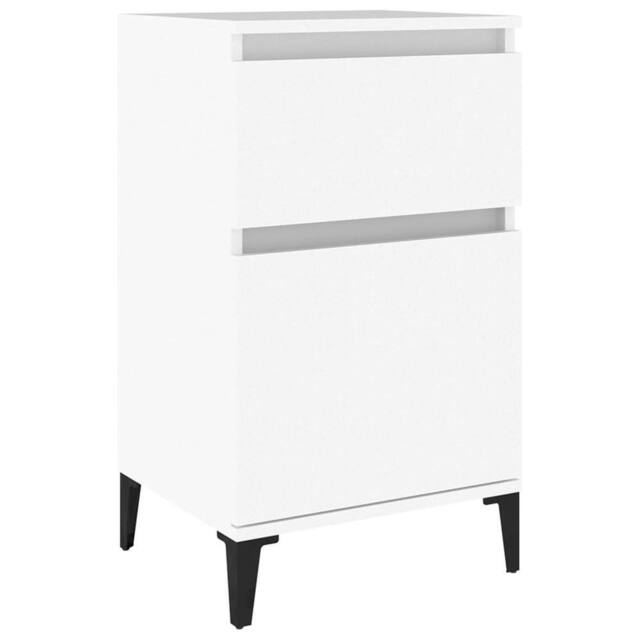 Berkfield Home Bedside Cabinet White 40x35x70 cm - Size: 40 x 35 x 70 cm - image 1