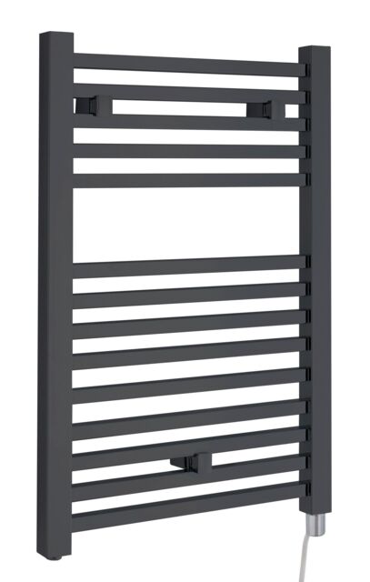 Balterley Electric Vertical Square Towel Rail 300 Watt Anthracite 690x 500mm in Grey - image 1