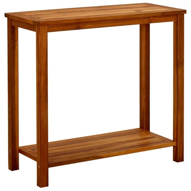 Berkfield Home Garden Console Table 80x35x75 cm Solid Acacia Wood in Brown - Size: 80 x 35 x 75 cm - image 1