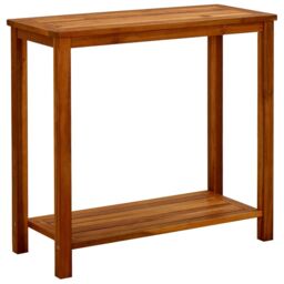 Berkfield Home Garden Console Table 80x35x75 cm Solid Acacia Wood in Brown - Size: 80 x 35 x 75 cm - thumbnail 1