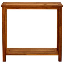 Berkfield Home Garden Console Table 80x35x75 cm Solid Acacia Wood in Brown - Size: 80 x 35 x 75 cm - thumbnail 2