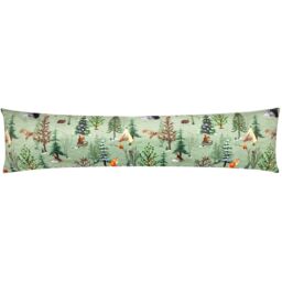 Furn . Lodge Wood Velvet Draught Excluder in Green - thumbnail 2