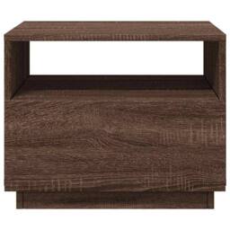 Berkfield Home Coffee Table with LED Lights Brown Oak 50x49x40 cm - Size: 50 x 49 x 40 cm - thumbnail 7