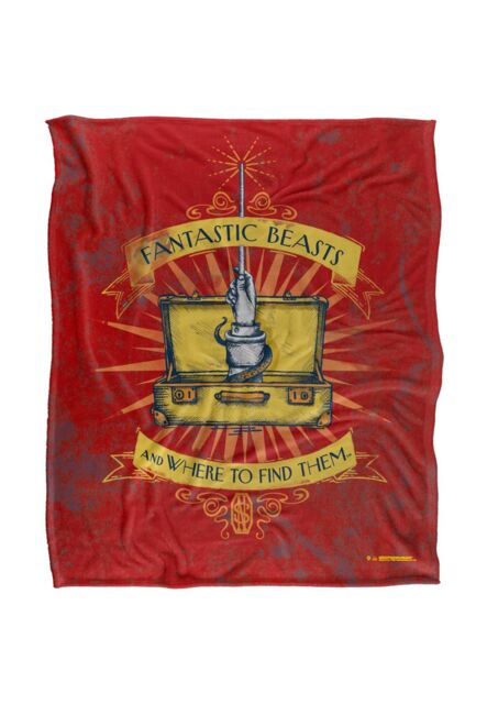 Warner Brothers Fantastic Beasts Officially Licensed Silky Touch Super Soft Throw Blanket 152 x 127 cm in White - image 1