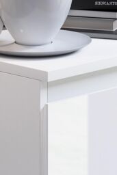 FWStyle 4 Drawer Gloss Chest Of Drawers Bedroom Storage Tall Slim Design in White - thumbnail 3