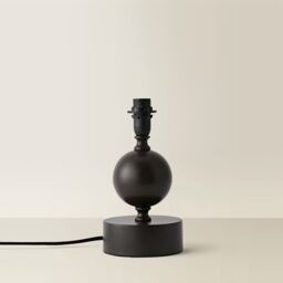 ValueLights Anthony Candlestick Metal Squat Ball Table Lamp Base in Brown - thumbnail 2