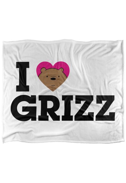 Cartoon Network We Bare Bears Heart Grizz Silky Touch Super Soft Throw Blanket 152 X 127 cm in White - image 1