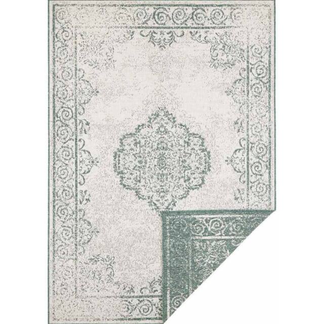 THE RUGS Cebu Reversible Indoor Outdoor Rug Polypropylene Flatweave Durable in Green - Size: 240 cm x 340 cm - image 1