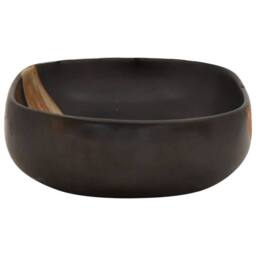 Berkfield Home Countertop Basin Black Oval 59x40x14 cm Ceramic - Size: 59 x 40 x 14 cm - thumbnail 5