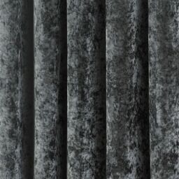 Paoletti Verona Crushed Velvet Eyelet Curtains in Metallic Silver - Size: 229 cm width x 229 cm drop - thumbnail 4