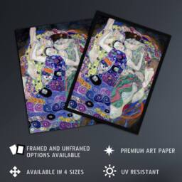 "Artery8 The Virgin Maiden Colourful Painting Wall Art Print Gustav Klimt - Size: W18"" x H24""" - thumbnail 2