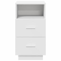 Berkfield Home Bedside Cabinets 2 pcs with 2 Drawers White 36x36x68 cm - Size: 36 x 36 x 68 cm - thumbnail 4