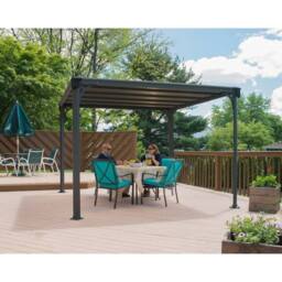 Palram Milano 3000 Garden Gazebo - Polycarbonate - L309 x W309 x H225 - Grey - thumbnail 2