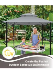 Groundlevel Premium Outdoor BBQ Gazebo in Grey - thumbnail 5