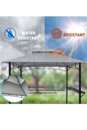 Groundlevel Premium Outdoor BBQ Gazebo in Grey - thumbnail 4
