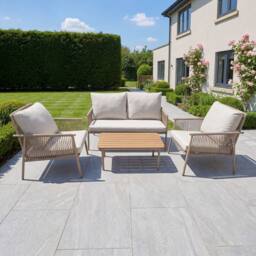 Artemis Home Verano Outdoor Rope Conversation Set in Cream - thumbnail 1