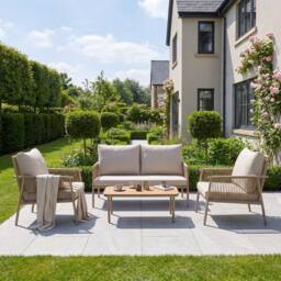 Artemis Home Verano Outdoor Rope Conversation Set in Cream - thumbnail 2