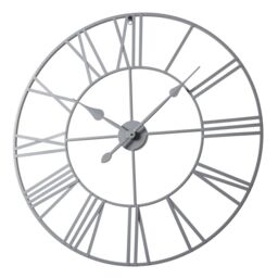 Home Garden Direct EOS - Skeleton Wall Clock with Roman Numerals - 80x80cm in Grey - Size: 80x80 cm - thumbnail 2