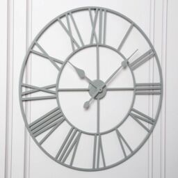 Home Garden Direct EOS - Skeleton Wall Clock with Roman Numerals - 80x80cm in Grey - Size: 80x80 cm - thumbnail 5