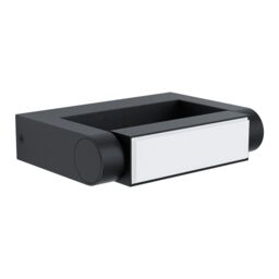 Loops IP44 Outdoor Wall Light Black Cast Aluminium 4.8W Built in LED Porch Lamp - thumbnail 1