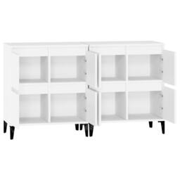 Berkfield Home Sideboards 2 pcs White 60x35x70 cm Engineered Wood - Size: 60 x 35 x 70 cm - thumbnail 7