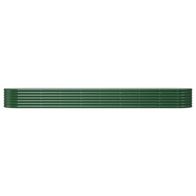 Berkfield Home Garden Raised Bed Powder-coated Steel 368x80x36 cm Green - Size: 368 x 80 x 36 cm - image 1