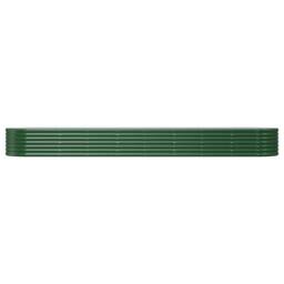 Berkfield Home Garden Raised Bed Powder-coated Steel 368x80x36 cm Green - Size: 368 x 80 x 36 cm