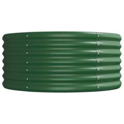 Berkfield Home Garden Raised Bed Powder-coated Steel 368x80x36 cm Green - Size: 368 x 80 x 36 cm - thumbnail 4