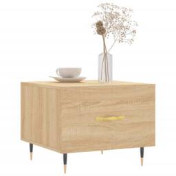 Berkfield Home Coffee Tables 2 pcs Sonoma Oak 50x50x40 cm Engineered Wood in Light Brown - Size: 50 x 50 x 40 cm - thumbnail 3